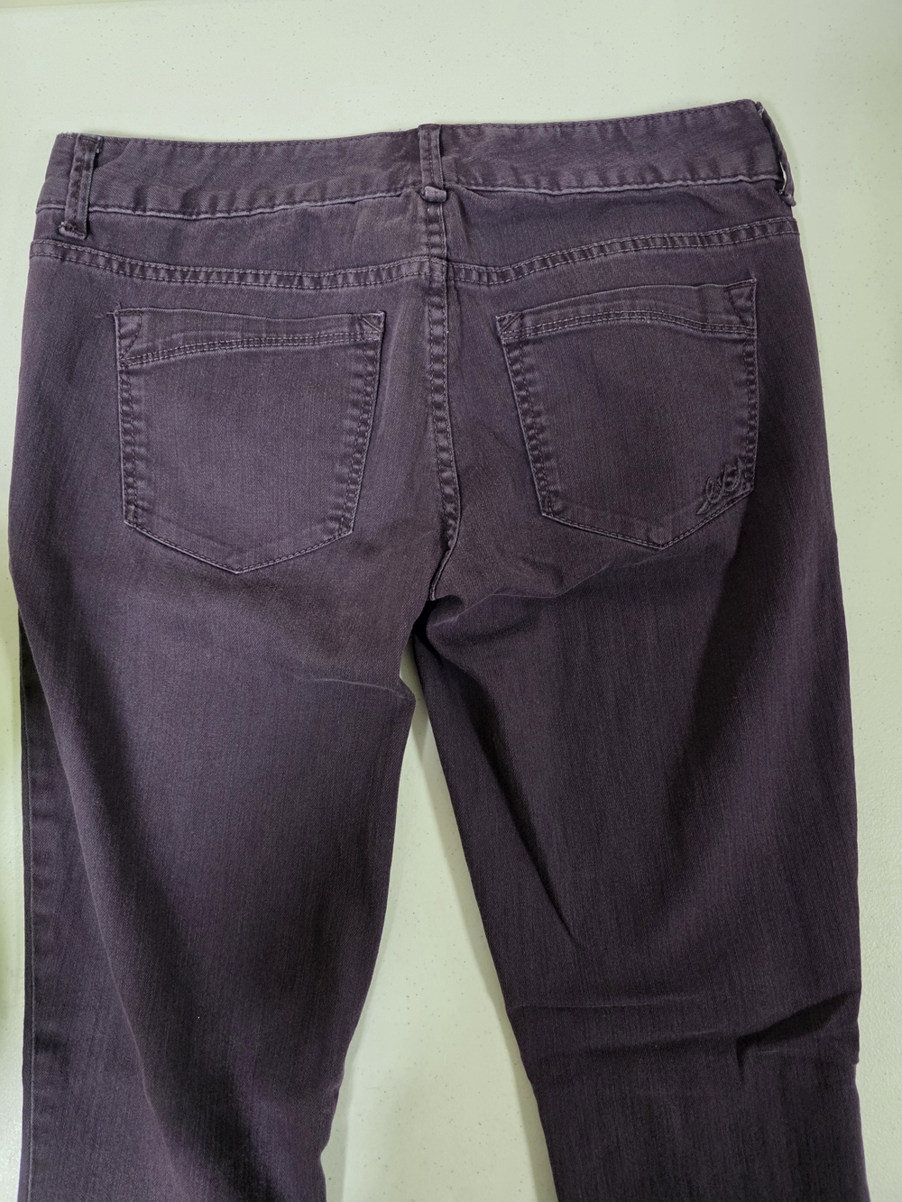 💜🦋 Express Purple Skinny Jeans Low Rise Jean Legging Y2K Mall Girl Size 6 Reg - Picture 7 of 10